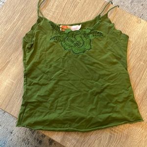 Vintage lace neckline top